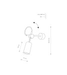 Modern wall lamps - Nowodvorski EYE Wall lamp adjustable Max power 1x35W GU10 Black 6842 - product 2