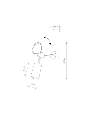 Nowodvorski EYE I Kinkiet Regulowany 1xGU10 Czarny 6842 - produkt 2