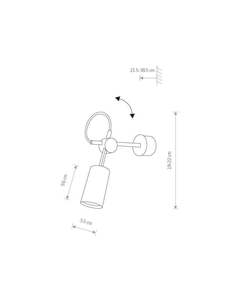 Modern wall lamps - Nowodvorski EYE Wall lamp adjustable Max power 1x35W GU10 Black 6842 - product kolory-swiatla.pl 2