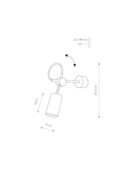 Nowodvorski EYE Wall lamp adjustable Max power 1x35W GU10 Black 6842 - product 2