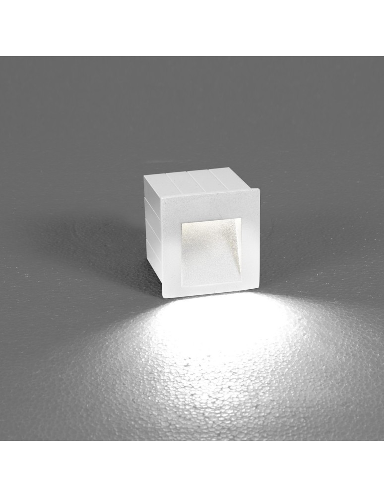 Luminaires to be built into the wall - Nowodvorski STEP LED Outdoor Wall Mounted Max wattage 3W LED IP44 White 6908 - product kolory-swiatla.pl 1