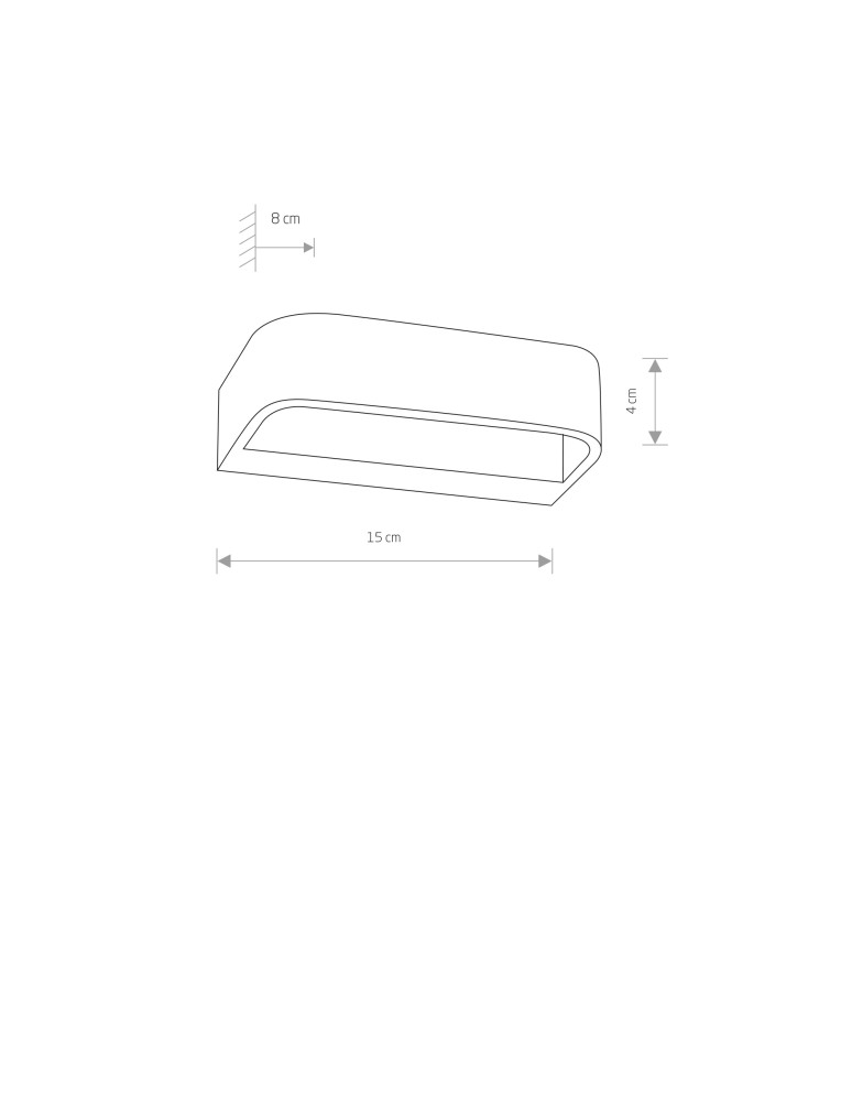 Wall lamps - Nowodvorski GESS LED Wall Wall lamp Max power 7W LED White 6912 - product kolory-swiatla.pl 2