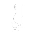 Nowodvorski NUAGE M Wisząca 1xE27 Biały 7025