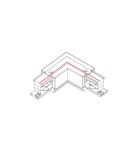 Accessories for 3 phase busbars - Nowodvorski CTLS PWR L CONN RIGHT L-R Commercial LightingConfigurable Systems Surface-mounted Accessories Max power 16A, 3.7kVA  - product 2