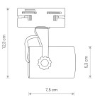 Lamps for 1 phase busbars - Nowodvorski PROFILE STORE PRO LED 7W Configurable System PROFILE luminaire Max power 7W LED Black 8318 - product 6