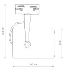 Lamps for 1 phase busbars - Nowodvorski PROFILE STORE PRO LED 18W Configurable System PROFILE luminaire Max power 18W LED Black 8327 - product 6