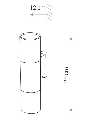 Nowodvorski EXE Outdoor Wall Mounted Max wattage 2x35W GU10 IP54 Black 8330 - product 2