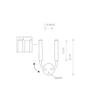 Modern wall lamps - Nowodvorski STALACTITE Wall lamp adjustable with switch Max power 2x10W only LED G9 White 8354 - product 2