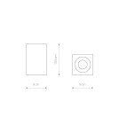 Hermetic ceiling luminaires - Nowodvorski BRAVO Spot Surface Max power 1x15W GU10 IP54 White 8364 - product 4