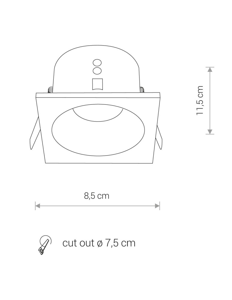 Flush-mounted lamps - pendants - Nowodvorski DELTA Spot Concealed Max power 1x15W GU10 IP54/20 White 8368 - product kolory-swiatla.pl 5
