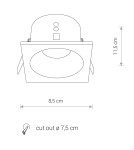 Flush-mounted lamps - pendants - Nowodvorski DELTA Spot Concealed Max power 1x15W GU10 IP54/20 Black 8370 - product 5