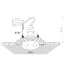 Flush-mounted lamps - pendants - Nowodvorski ECHO Spot Concealed Max power 1x15W GU10 IP54/20 White 8371 - product 6