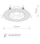 Flush-mounted lamps - pendants - Nowodvorski ECHO Spot Concealed Max power 1x15W GU10 IP54/20 Black 8372 - product 5