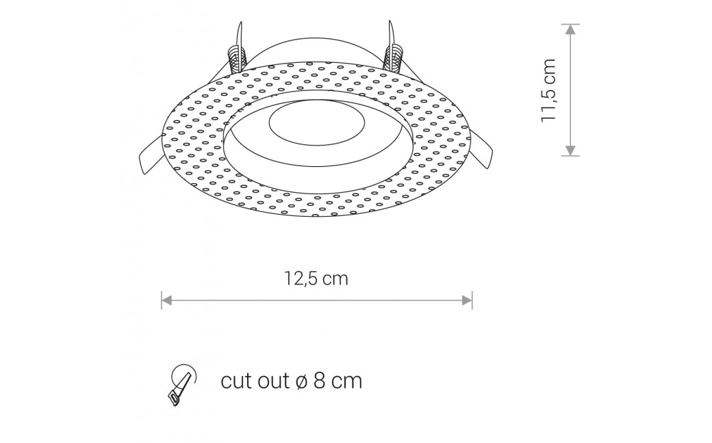 Nowodvorski ECHO Podtynkowa 1xGU10 Czarny 8372