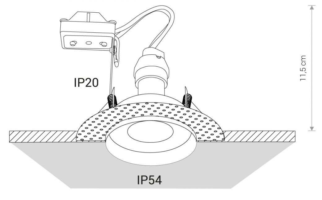 Nowodvorski ECHO Podtynkowa 1xGU10 Czarny 8372