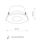 Flush-mounted lamps - pendants - Nowodvorski GOLF Spot Concealed Max power 1x15W GU10 IP54/20 White 8375 - product 5