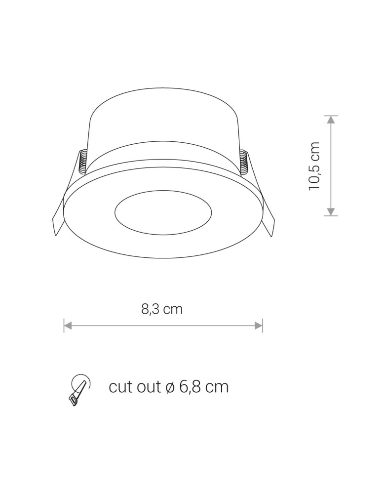 Flush-mounted lamps - pendants - Nowodvorski GOLF Spot Concealed Max power 1x15W GU10 IP54/20 White 8375 - product kolory-swiatla.pl 5
