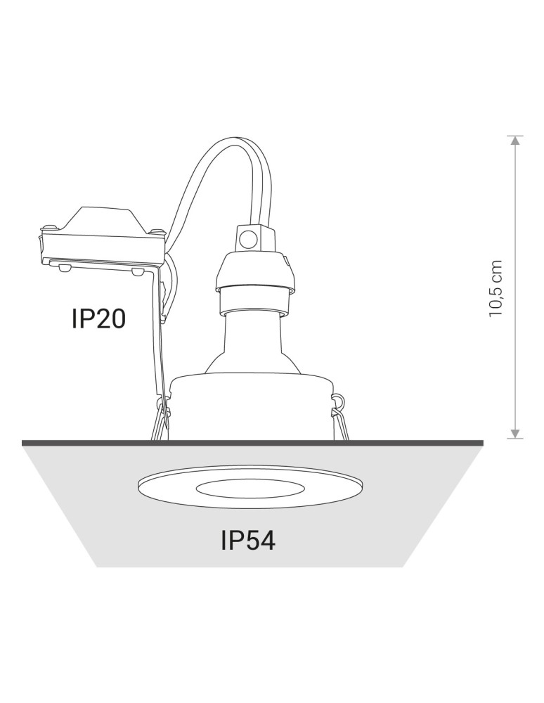 Flush-mounted lamps - pendants - Nowodvorski GOLF Spot Concealed Max power 1x15W GU10 IP54/20 White 8375 - product kolory-swiatla.pl 6