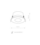 Flush-mounted lamps - pendants - Nowodvorski GOLF Spot Concealed Max power 1x15W GU10 IP54/20 Black 8376 - product 5