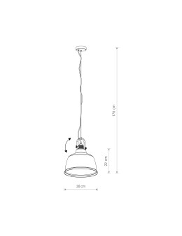 Nowodvorski AMALFI L Pendant Ceiling Max power 1x40W E27 Gold 8381 - product 2