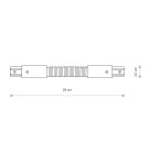Accessories for 1 phase busbars - Nowodvorski PROFILE FLEX CONNECTOR Customizable System PROFILE Surface Accessories White 8382 - product 2