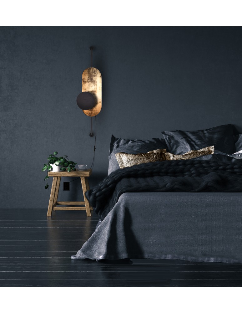 Modern wall lamps - Nowodvorski WHEEL LUX Wall lamp with switch Max power 1x20W G9 Gold 8430 - product kolory-swiatla.pl 3