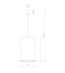 Pink pendant lamps - Nowodvorski BARREL L Pendant Ceiling Max power 1x60W E27 Pink 8444 - product 2