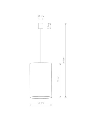 Nowodvorski BARREL L Pendant Ceiling Max power 1x60W E27 Pink 8444 - product 2