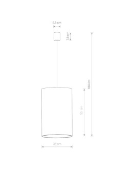 Nowodvorski BARREL L Wisząca 1xE27 Różowy 8444 - produkt 2