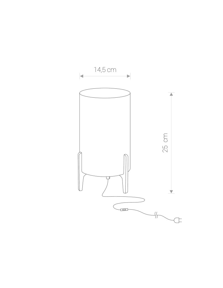 Table lamps with lampshade - Nowodvorski ROCKET Table Max power 1x40W E27 Grey 8448 - product kolory-swiatla.pl 2