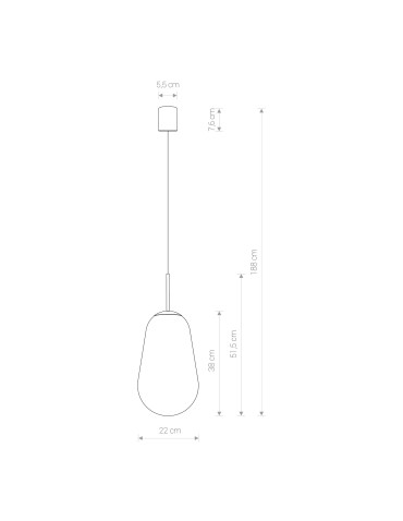 Nowodvorski PEAR M Pendant Ceiling Max power 40W E27 Transparent 8672 - product 2