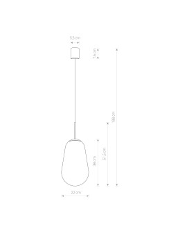 Nowodvorski PEAR M Wisząca 1xE27 Transparentny 8672 - produkt 2