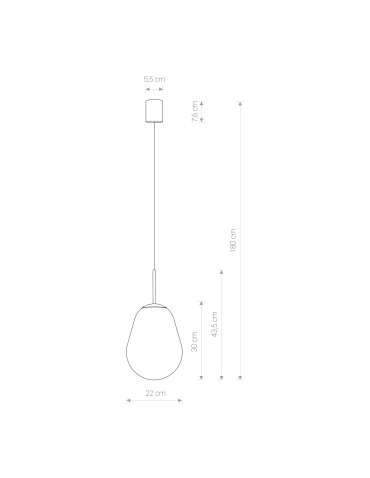 Nowodvorski PEAR S Wisząca 1xE27 Transparentny 8673 - produkt 2