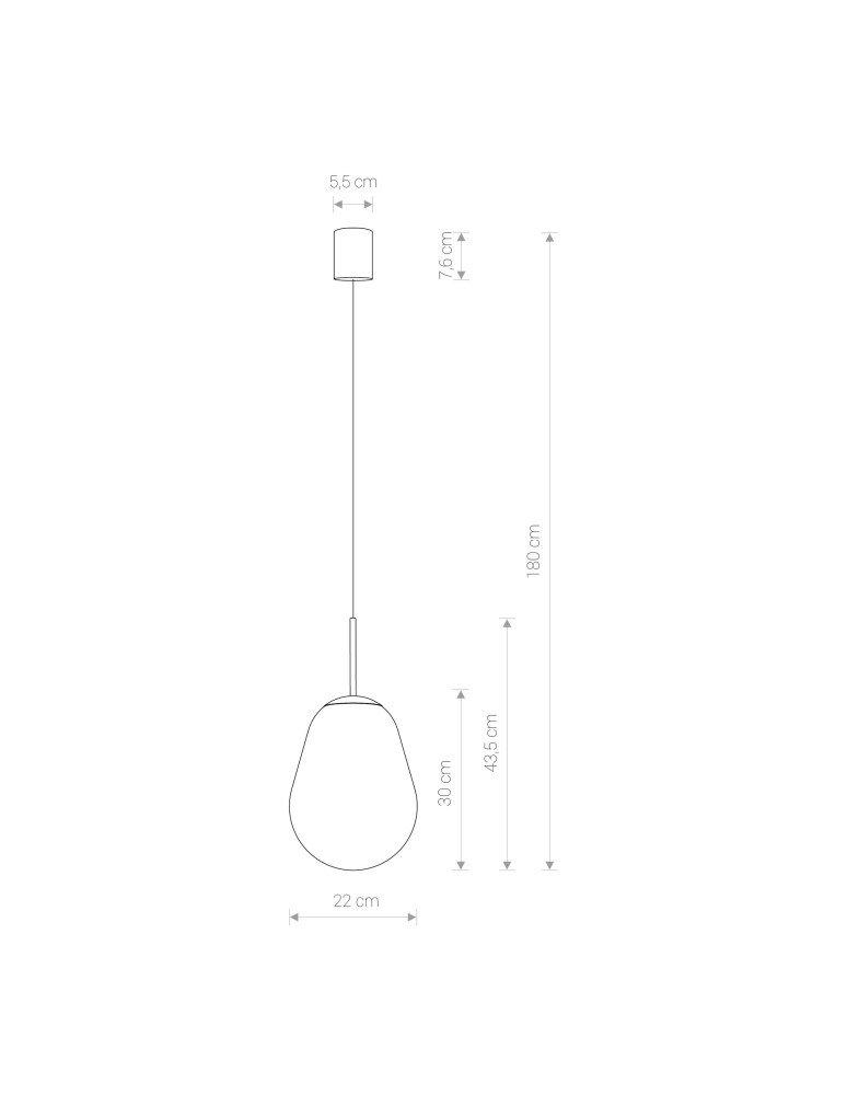 Pendant lamps - Nowodvorski PEAR S Ceiling Pendant Max power 40W E27 Transparent 8673 - product kolory-swiatla.pl 2