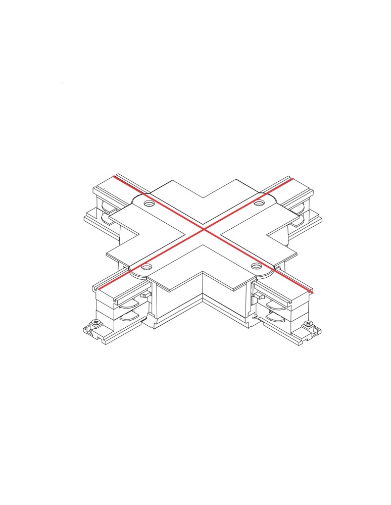 Accessories for 3 phase busbars - Nowodvorski CTLS RECESSED POWER X CONNECTOR Commercial lightingConfigurable systems Flush mount accessories Max power 16A, 3.7k - product kolory-swiatla.pl 2