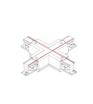 Accessories for 3 phase busbars - Nowodvorski CTLS POWER X CONNECTOR Commercial lightingConfigurable systems Surface-mounted accessories Max power 16A, 3.7kVA Bla - product 2