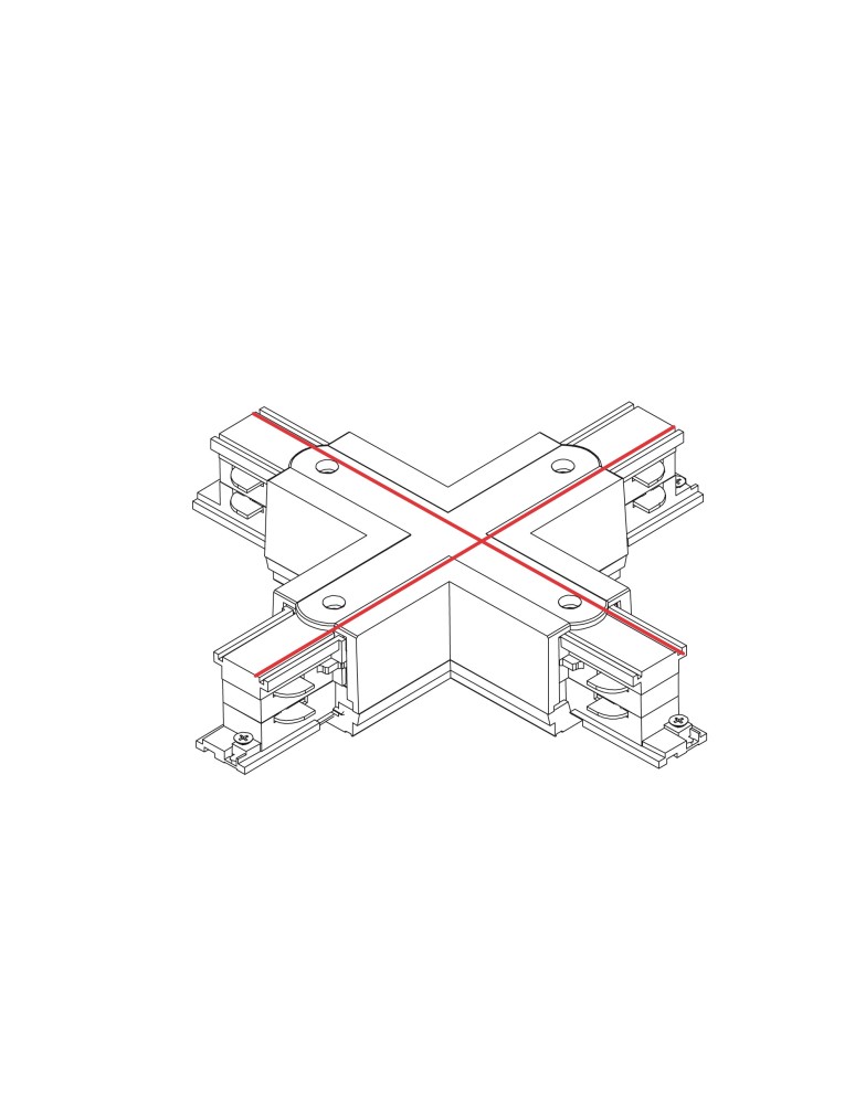 Accessories for 3 phase busbars - Nowodvorski CTLS POWER X CONNECTOR Commercial lightingConfigurable systems Surface-mounted accessories Max power 16A, 3.7kVA Bla - product kolory-swiatla.pl 2