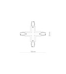 Accessories for 3 phase busbars - Nowodvorski CTLS POWER X CONNECTOR Commercial lightingConfigurable systems Surface-mounted accessories Max power 16A, 3.7kVA Bla - product 4