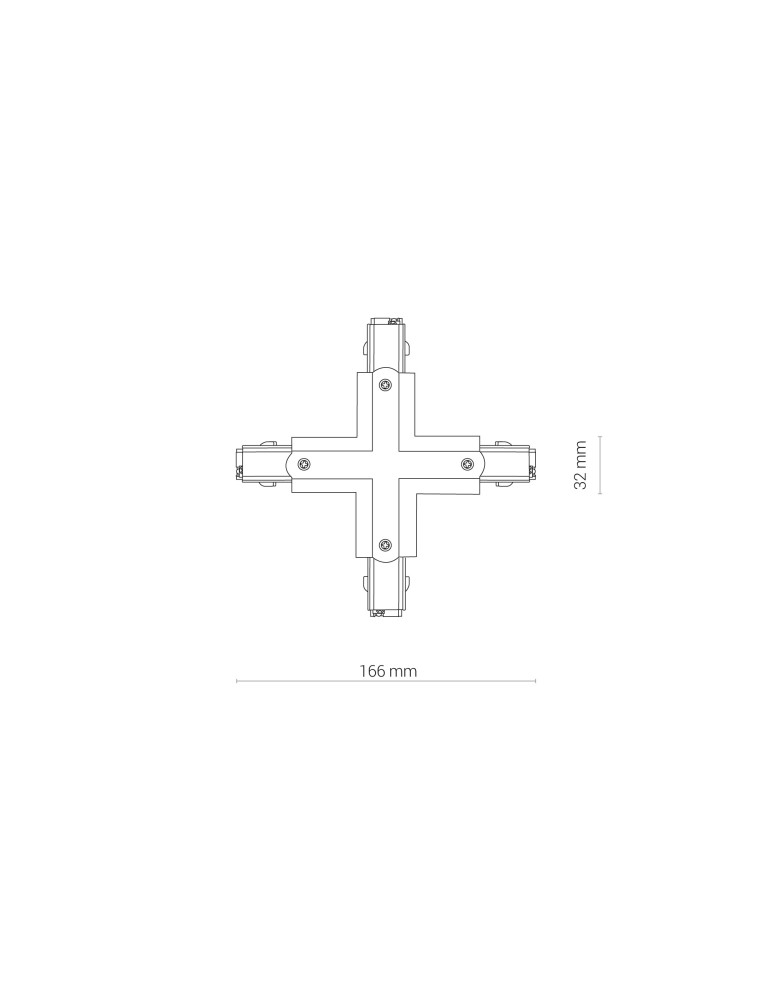 Accessories for 3 phase busbars - Nowodvorski CTLS POWER X CONNECTOR Commercial lightingConfigurable systems Surface-mounted accessories Max power 16A, 3.7kVA Bla - product kolory-swiatla.pl 4