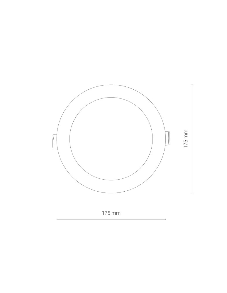 Flush-mounted downlight fixtures - Nowodvorski CL KOS LED 16W Commercial Lighting Spot lights LED flush mount Max wattage 16W LED IP44 White 8777 - product kolory-swiatla.pl 6