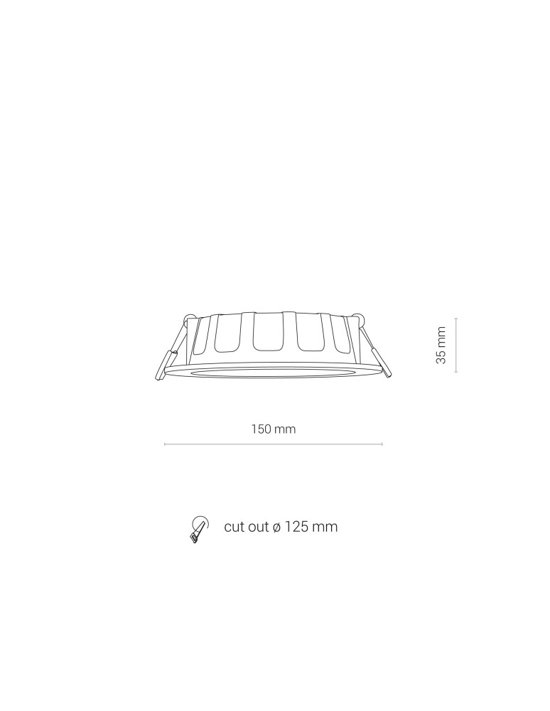 Flush-mounted downlight fixtures - Nowodvorski CL KOS LED 10W Commercial Lighting Spot LED lamp Flush Mounted Max wattage 10W LED IP44 White 8778 - product kolory-swiatla.pl 5