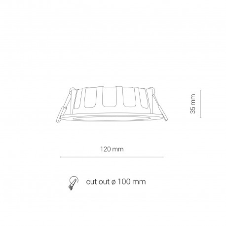 Nowodvorski CL KOS LED 8W 4000K IP44 Downlight Podtynkowy 1xLED Biały 8781