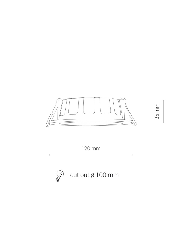 Flush-mounted downlight fixtures - Nowodvorski CL KOS LED 8W Commercial Lighting Spot LED lamp Flush mount Max wattage 8W LED IP44 White 8782 - product kolory-swiatla.pl 5