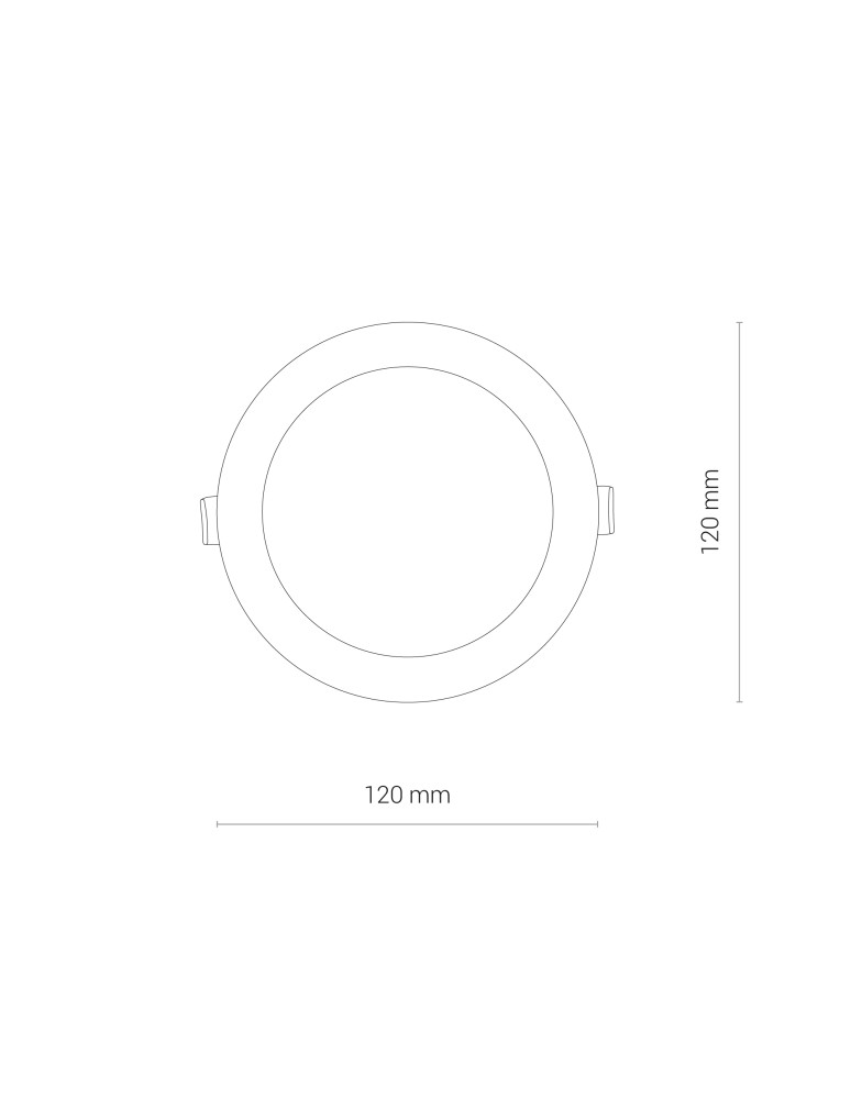 Flush-mounted downlight fixtures - Nowodvorski CL KOS LED 8W Commercial Lighting Spot LED lamp Flush mount Max wattage 8W LED IP44 White 8782 - product kolory-swiatla.pl 6