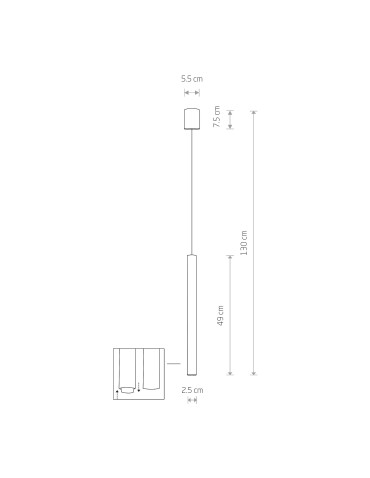 Nowodvorski LASER 490 Suspended Ceiling Max power 1x10W only LED G9 Black 8797 - product 2