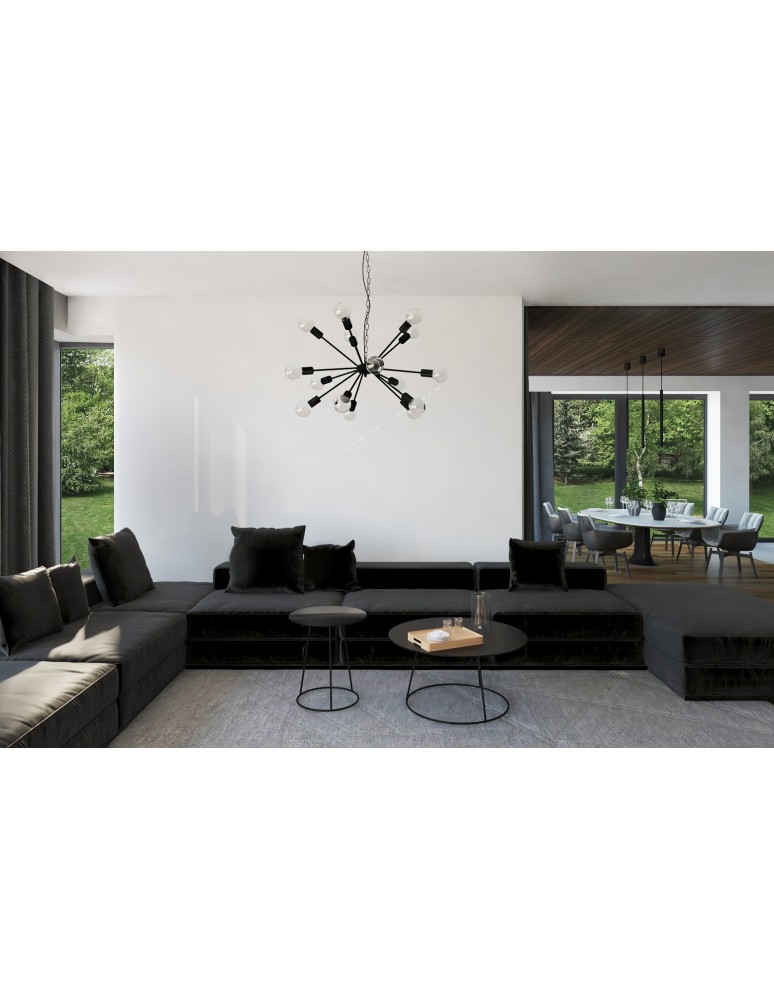 Icicle pendant lamps - Nowodvorski LASER 490 Suspended Ceiling Max power 1x10W only LED G9 Black 8797 - product kolory-swiatla.pl 3