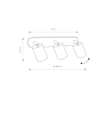 Nowodvorski EYE SPOT Reflector/Spot Max power 3x10W only LED GU10 Black 8818 - product 2