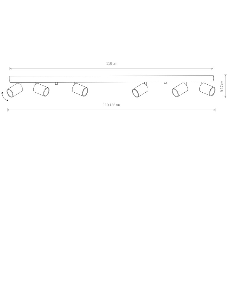 Spotlight ceiling lamps - Nowodvorski EYE SPOT Reflector/Spot Max power 6x10W only LED GU10 Black 8819 - product kolory-swiatla.pl 2