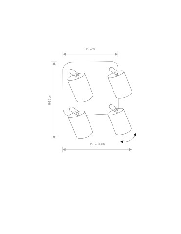 Nowodvorski EYE SPOT IV Reflektor 4xGU10 Czarny 8820 - produkt 2