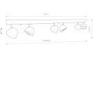 Spotlight ceiling lamps - Nowodvorski VESPA Reflector/Spot Max power 6x75W GU10 ES111 Black 8842 - product 2